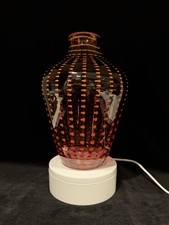 Orange Spiral Signed Art Glass