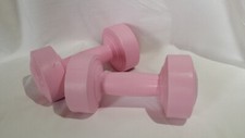 2 x KETTLER HANTEL 1,5 KG / 3.3 LBS / 1.5 KG - ROSA - VINTAGE KURZHANTEL - PINK