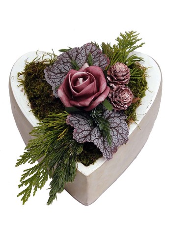 Grabschale grabschmuck herz - grabschmuck,