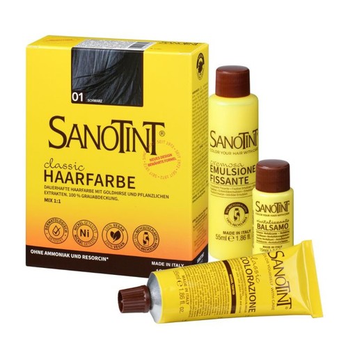 Haarfarbe schwarz 125 ml - 125,