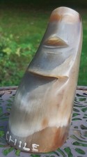 Moai Figur alte Schnitzerei aus Horn 12cm Osterinsel Chile Südamerika Rarität
