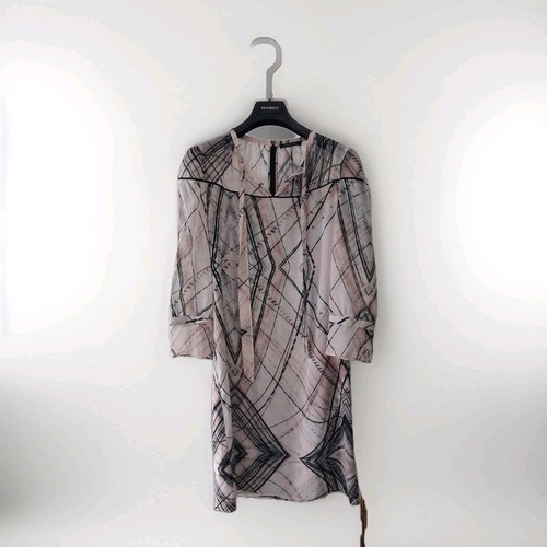 Seidenkleid mit geometrischem - mit,