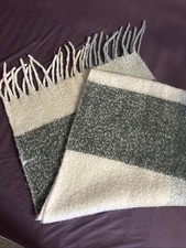 OPUS FASHION dicker Wollschal Aschila SCARF Grün Weiß Neu