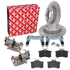 FEBI Bremsscheiben 230mm Beläge Bremssattel Halter Hinten für IBZA 4 POLO 6R1 VW