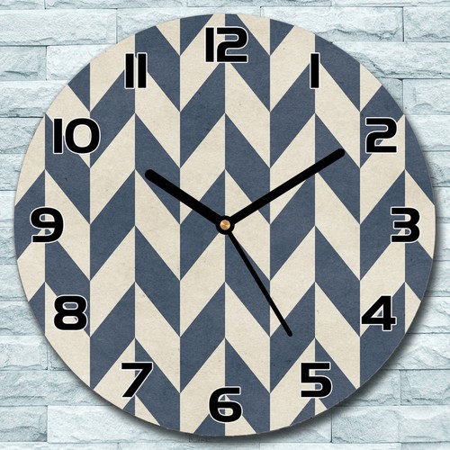 Wanduhr aus glas rund - glas,