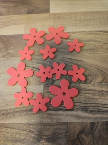 Deko blumen holz rot - deko,