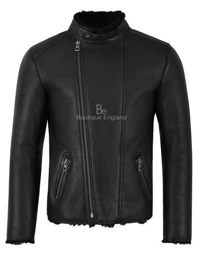 Herren schwarz lammfell - schwarz,