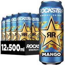 Rockstar Mango – Fruchtiger Energy Drink mit süßem Mango-Geschmack12 x 500ml