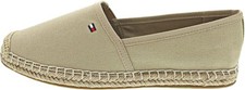 Tommy Hilfiger Flag Canvas Espadrille Damen Slipper beige
