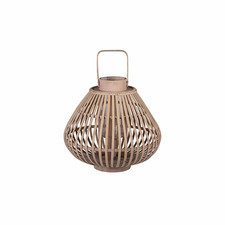 Broste Copenhagen Sahara Bambus Laterne Windlicht Teelichthalter 31,5x28cm natur