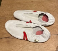 IWA Leder Gymnastikschuh Gr.42 Kunst Turn Schuhe Akrobatik Schläppchen  getragen