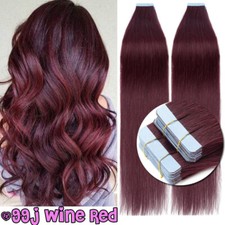 Tape In Echthaar Extensions Human Hair Haarverlängerung 40 Tressen Haarteil Dick