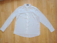 Van Laack Seidenbluse Tati Hemdbluse Seide creme weiß Stretch 36 s NEU