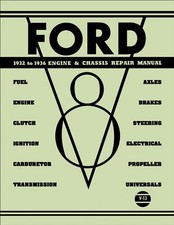 Ford Motor Und Fahrgestell Shop Manuell V8 Reparatur 1932 1933 1934 1935 1936