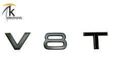 AUDI V8T Emblem | schwarz matt