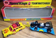 K-46 Original Matchbox SpeedKings-Mercury Commuter Racing Car &Trailer'73 In OVP