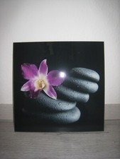 Neuwertiges GLAS-Bild, Motiv: Orchidee