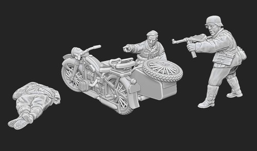 Wwii german kradschutzen - wwii,