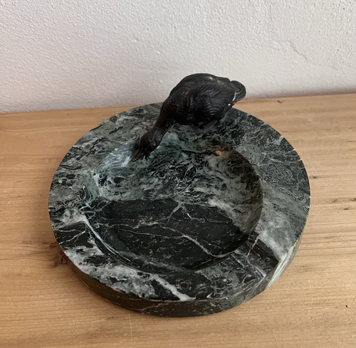 Kleine bronzefigur gans auf - gans,