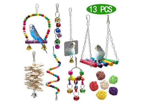 13x vogelspielzeug papagei - 13x,