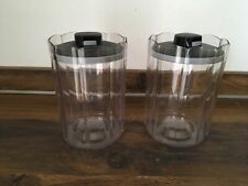 2 x Tupperware Kristall Glasklar City Liner 1,25 l Vakuumdeckel, Vorratsdosen