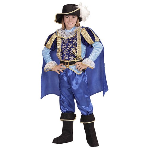 Blauer prinz kinder kostüm - blauer,