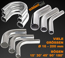 ALU-BOGEN 15 30 45 90 180° Winkel POLIERT ALU Rohr Silikonschlauch LLK ROHRBOGEN