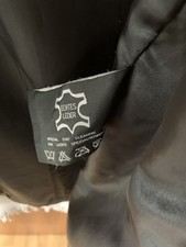 Damen Echt~Lederjacke,Schwarz, Größe 50, Länge Ca 83 cm