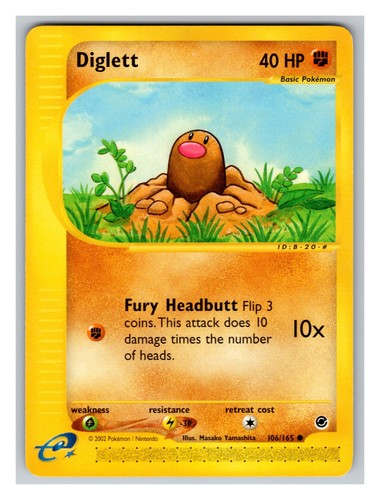 Diglett 106 165 exc pokemon - diglett,