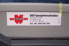 NEUE WÜRTH ASSY Spanplattenschrauben Senkkopf verzinkt mit Teilgewinde im Koffer