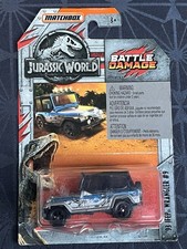 Matchbox Jurassic World 2 Fallen Battle Damage '93 Jeep Wrangler blau #9 1:64 18