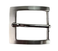 Buckle Gürtelschließe Gürtelschnalle silber matt für 3,5 cm Wechsel-Gürtel