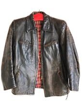 Vintage 40er 50er Lederjacke Horsehide Steerhide 1950s German Leather Jacket S