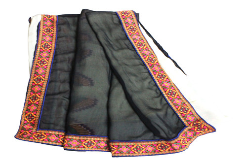 Schwarzer stoff sari damen - sari,
