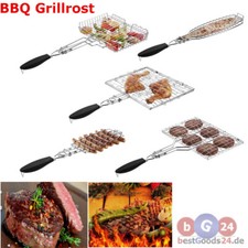 BBQ-Grillguthalter / Grillrost mit abnehmbarem Softtouch-Griff & Verschluss NEU