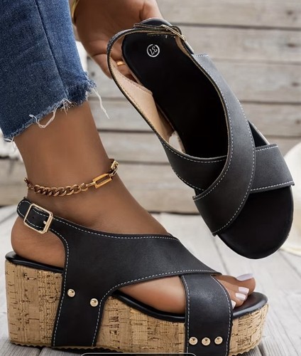Moderne plateau sandalen - plateau,