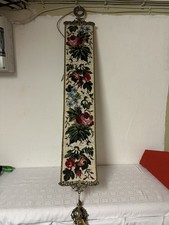 dekorativer, handgefertigter Klingelzug, Gobelin, mit Messing Glocke u.Aufhänger