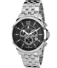 Silberne Herrenuhr Louis XVI mit Stahlband Athos 801 - Silver 43MM