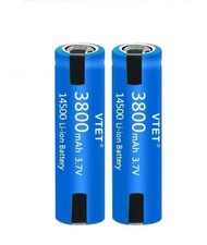 2 x  Akku 14500 3,7 V 3800 mAh