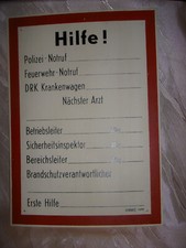  DDR Schild PVC Hilfe !!! 30 x 21cm  Homanit- Deko