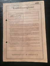 VW Käfer Export Typ11 1959 1.2 KFZ Fahrzeugbrief title Registration carte grise