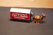 Preiser H0 Figuren Set 455 Pferdegespann Möbelwagen Carl Balke