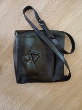 Damen Umhängetasche Handtasche aus Leder Dunkelbraun 