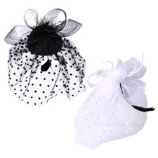 weiß Minihut Tüll Schleier