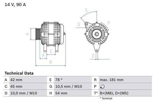 Bosch generator 0986042091 - generator,