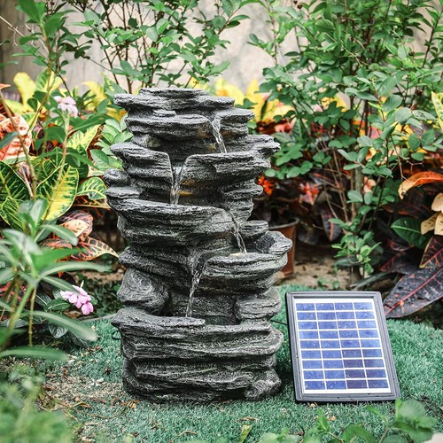 Kaskaden solarbrunnen led - solarbrunnen,