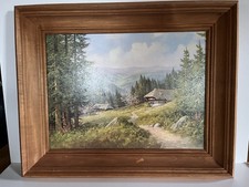 Landschaftsbild Im Holzrahmen 40 X 50 cm