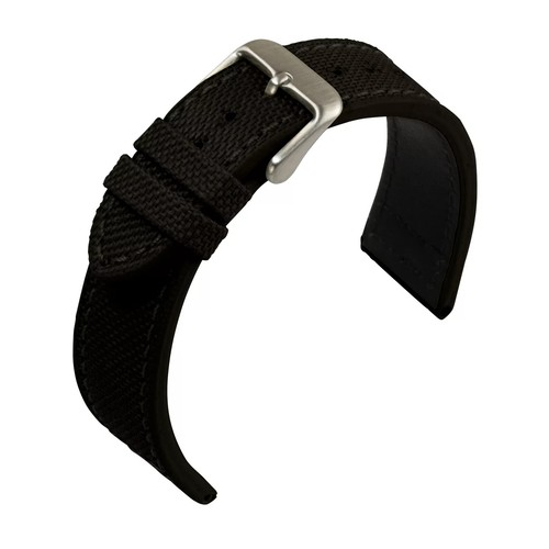 Uhrenarmband canvas schwarz - uhrenarmband,
