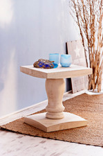 Beistelltisch gedrechselt Couchtisch  Tisch Dekotisch Madeira Paulownienholz