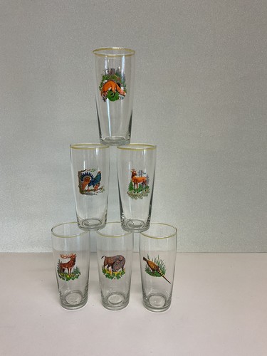 Saftglas mit wildmotiv - saftglas,